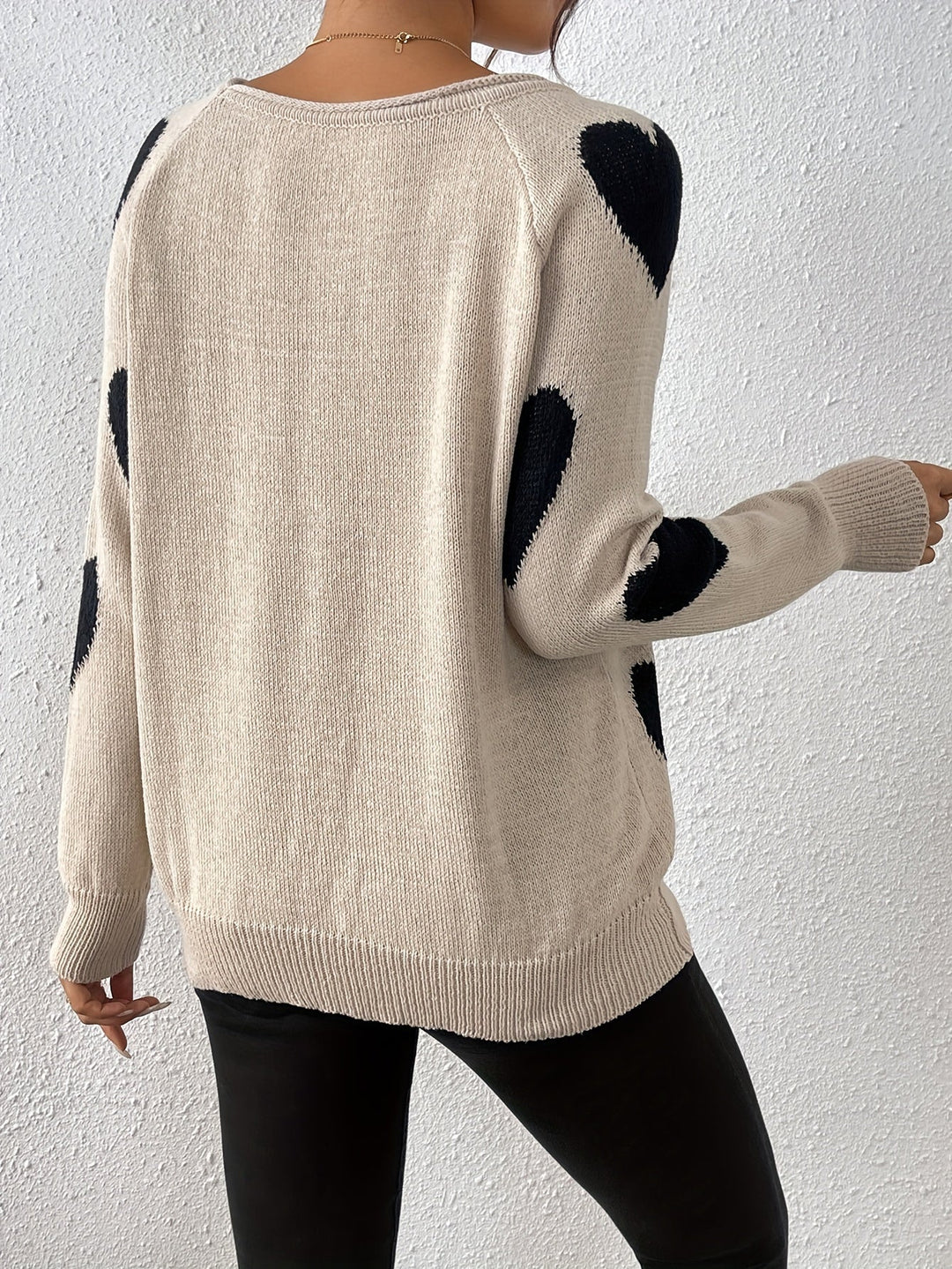 Drune | Pullover mit Herzmuster für romantischen Winterstil