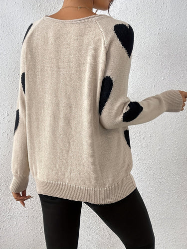 Drune | Pullover mit Herzmuster für romantischen Winterstil