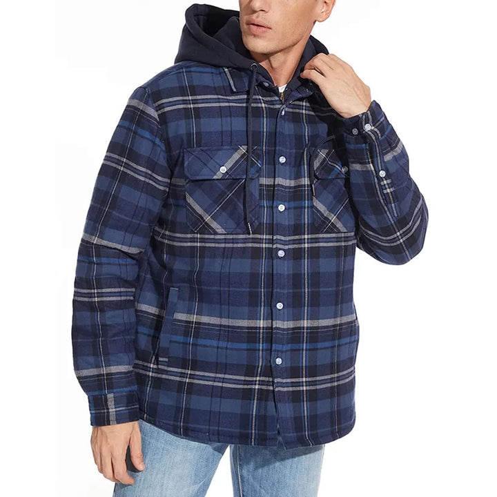 Drune | Herren Karierte Langarm Freizeitjacke