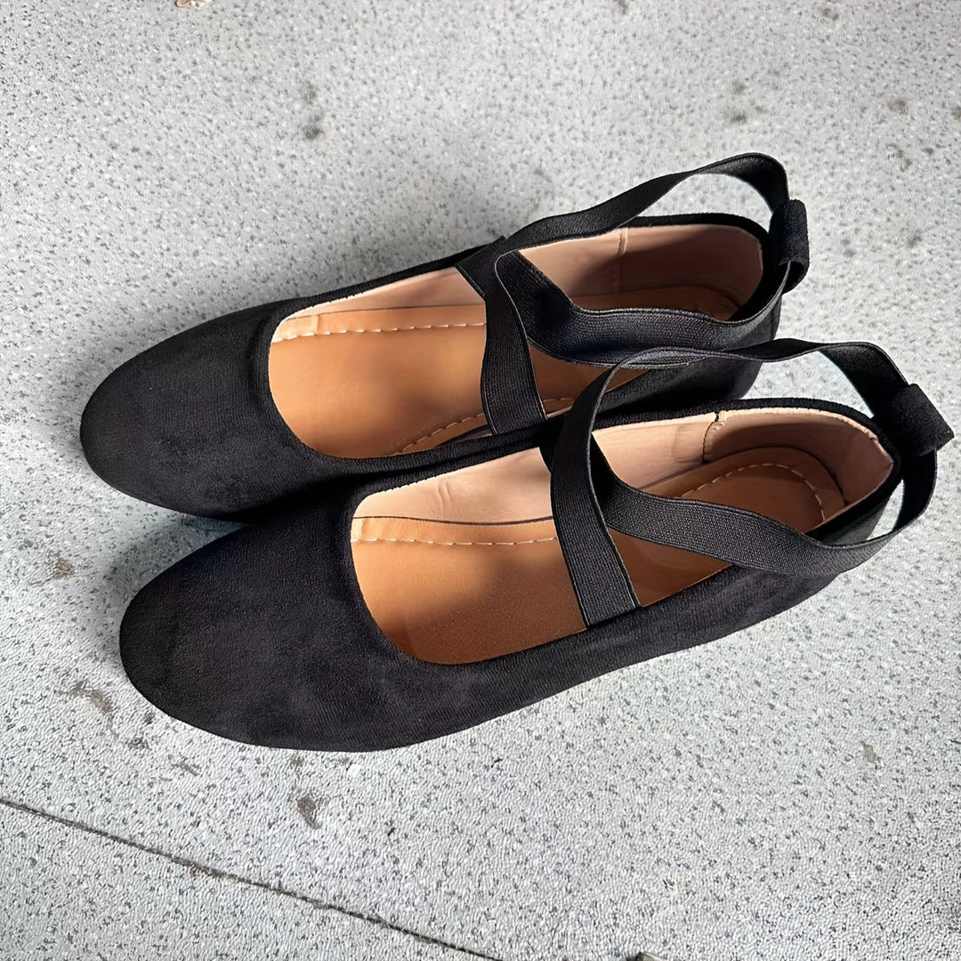 Drune | Einfache Damen Ballerinas Aus Atmungsaktivem Samt