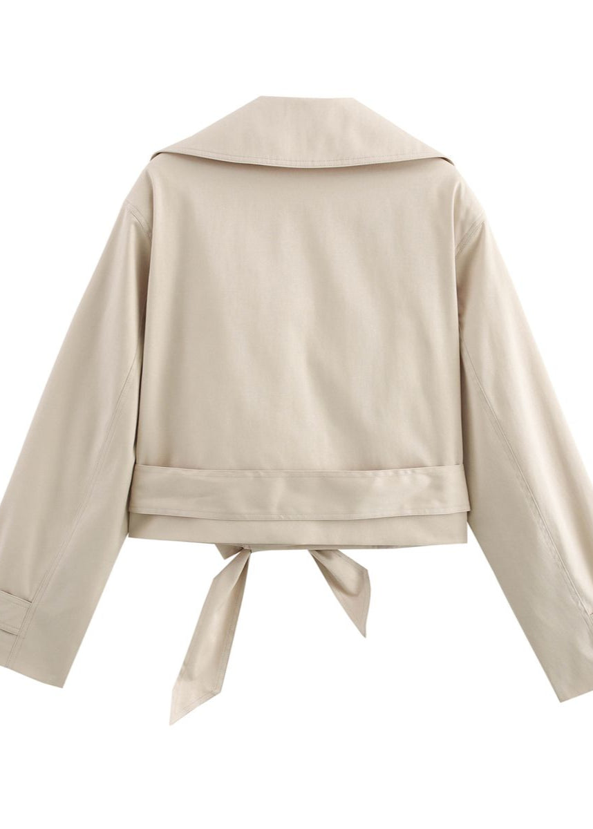 Drune | Gekürzter Gürteltrenchcoat mit Übergroßen Revers