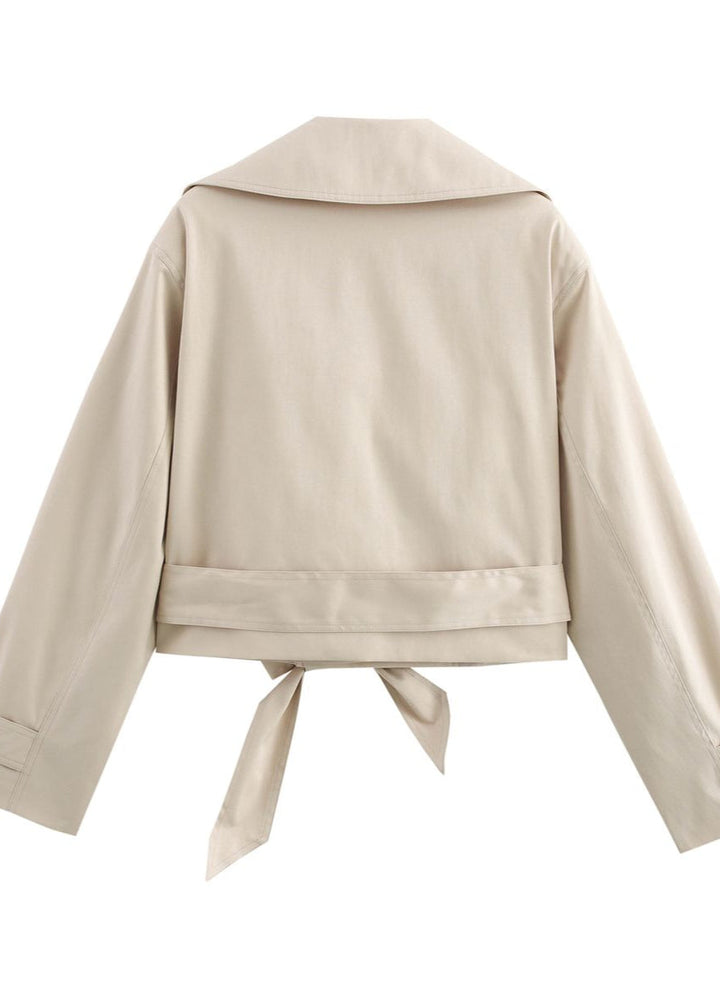Drune | Gekürzter Gürteltrenchcoat mit Übergroßen Revers