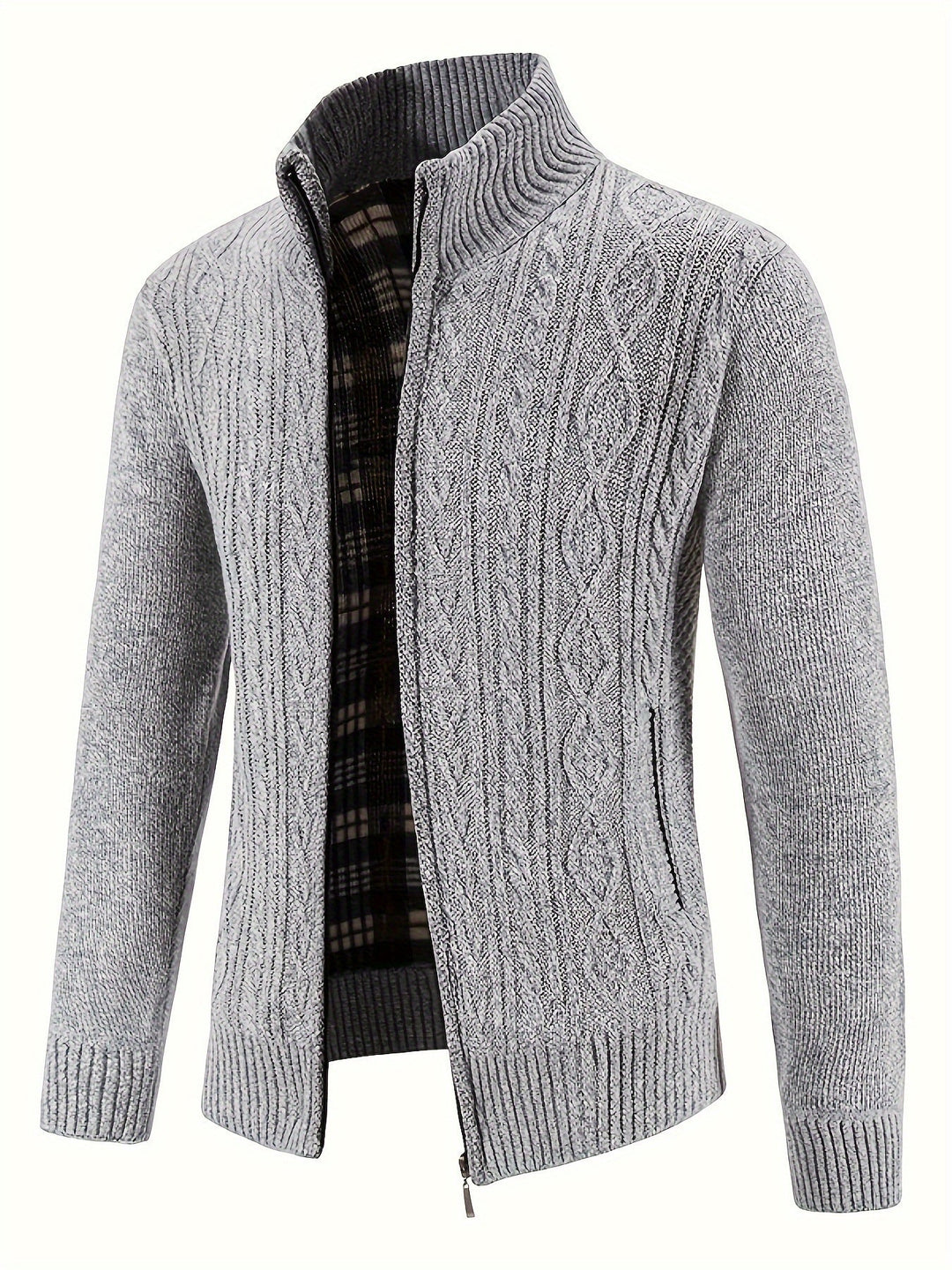 Drune | Strickcardigan mit Reißverschluss und Muster Acryl Bequem und Warm