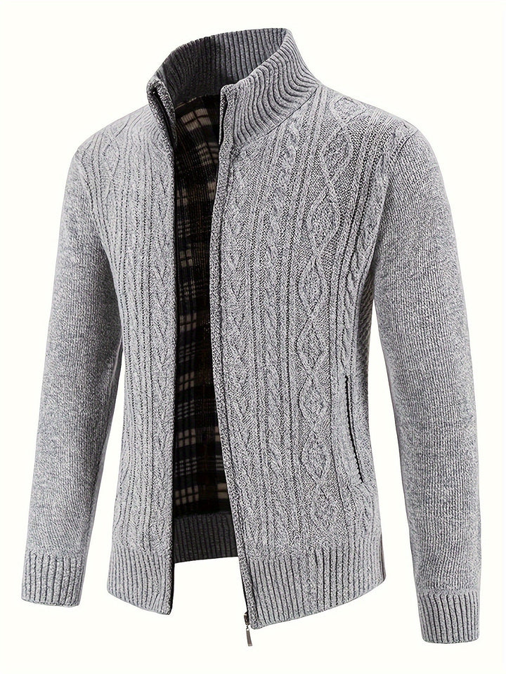 Drune | Strickcardigan mit Reißverschluss und Muster Acryl Bequem und Warm