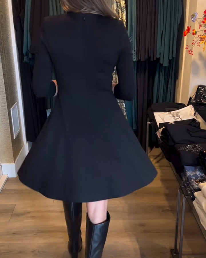 Drune | Kleid mit Einfarbigem Reißverschluss