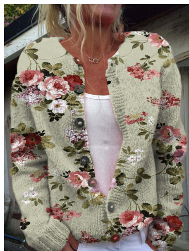 Drune | 3D Digital Gedruckte Strickjacke für Damen