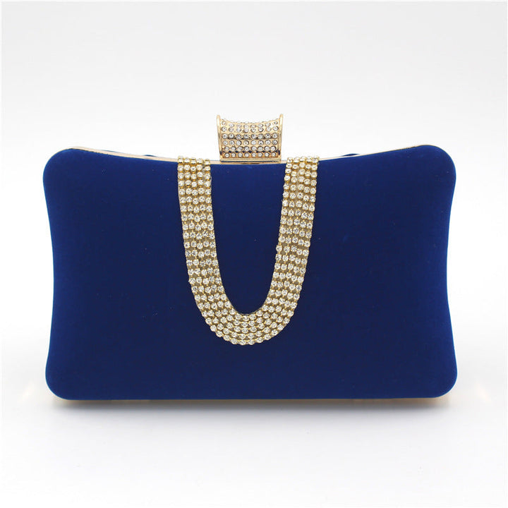 Drune-förmige Diamant-Wildleder-Tasche