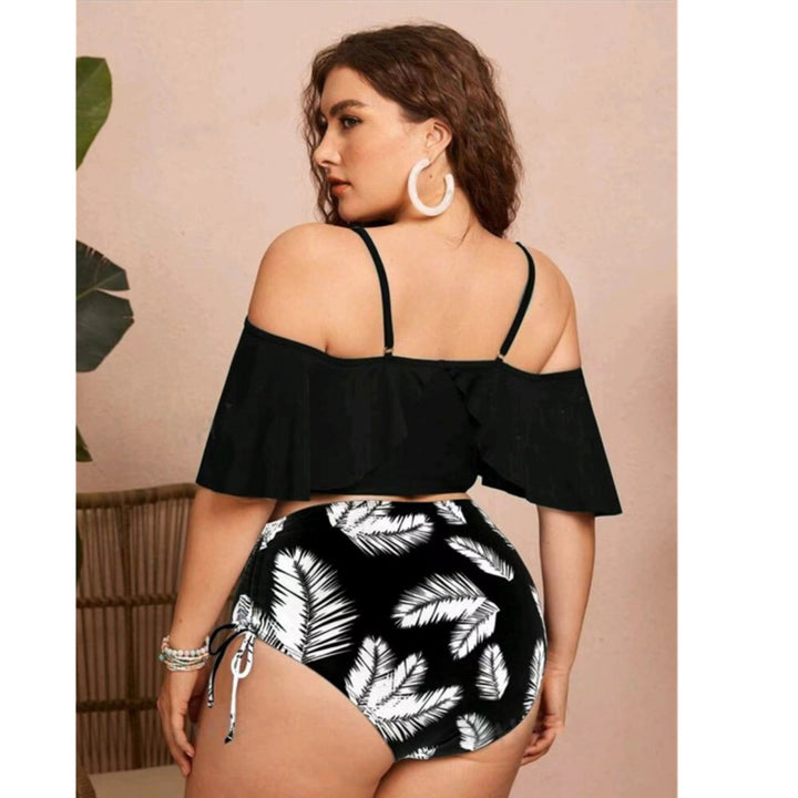 Drune | Großer geteilter Bikini mit Kordelzug und Rüschen