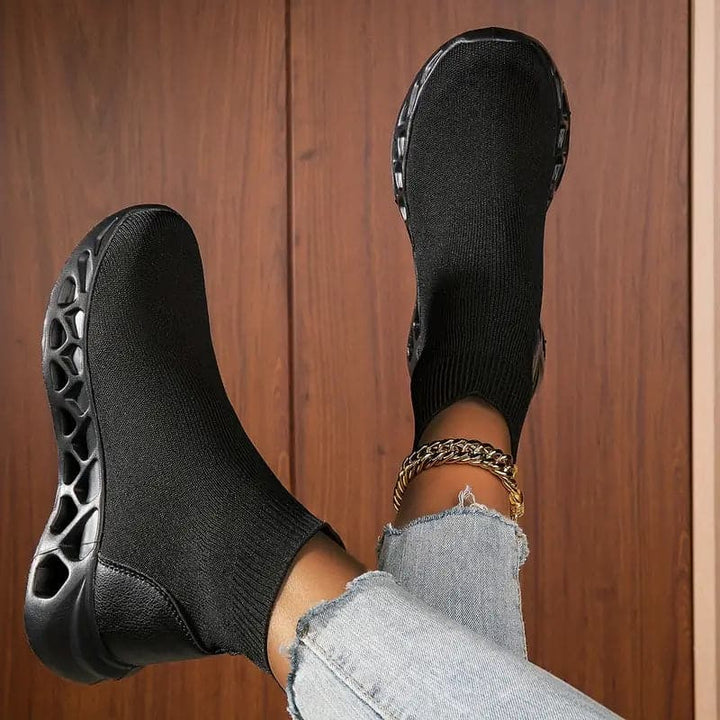 Drune | Hohe Sneakers Dehnbare Atmungsaktive Obermaterial Leichtgewicht Stoßdämpfende Sohle Slip-On