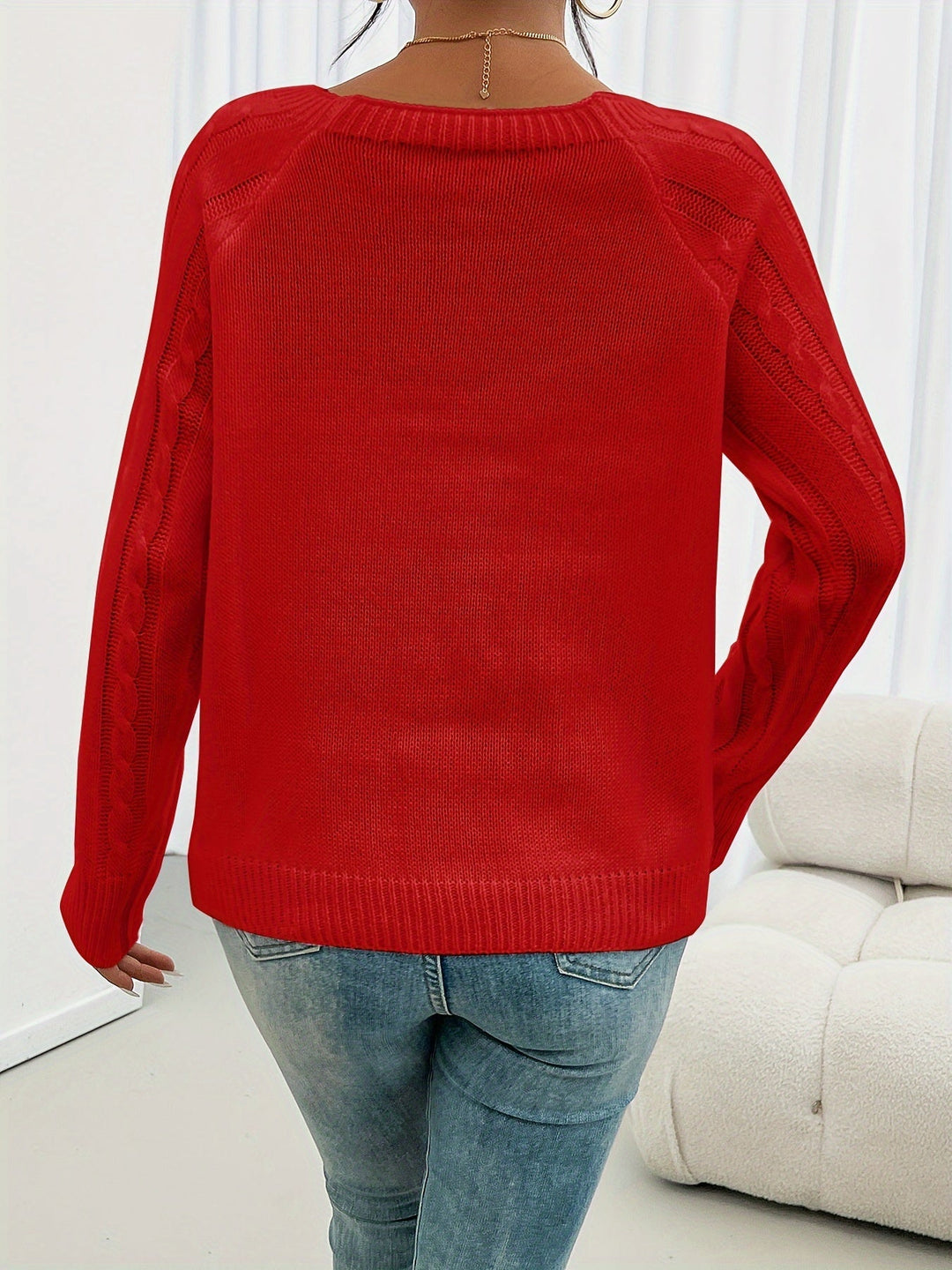 Drune | Casual Pullover Top mit Rundhalsausschnitt