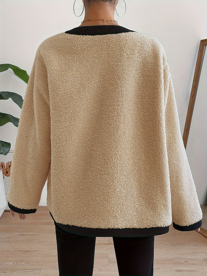 Drune | Kurze Jacke mit Kontrastdetails Polyester Stilvoll und Komfortabel