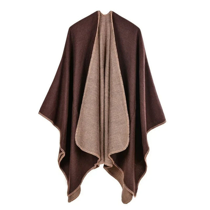 Drune | Warmer Poncho mit Fließendem Schnitt