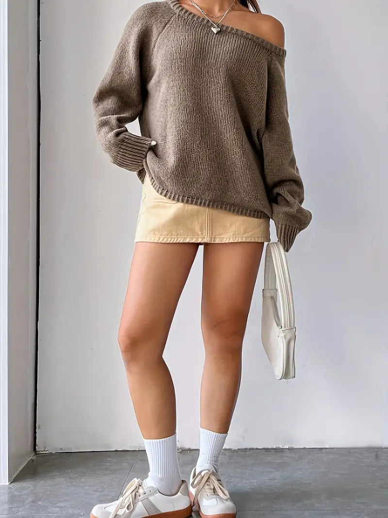 Drune | Rundhalsausschnitt Raglanärmel Pullover