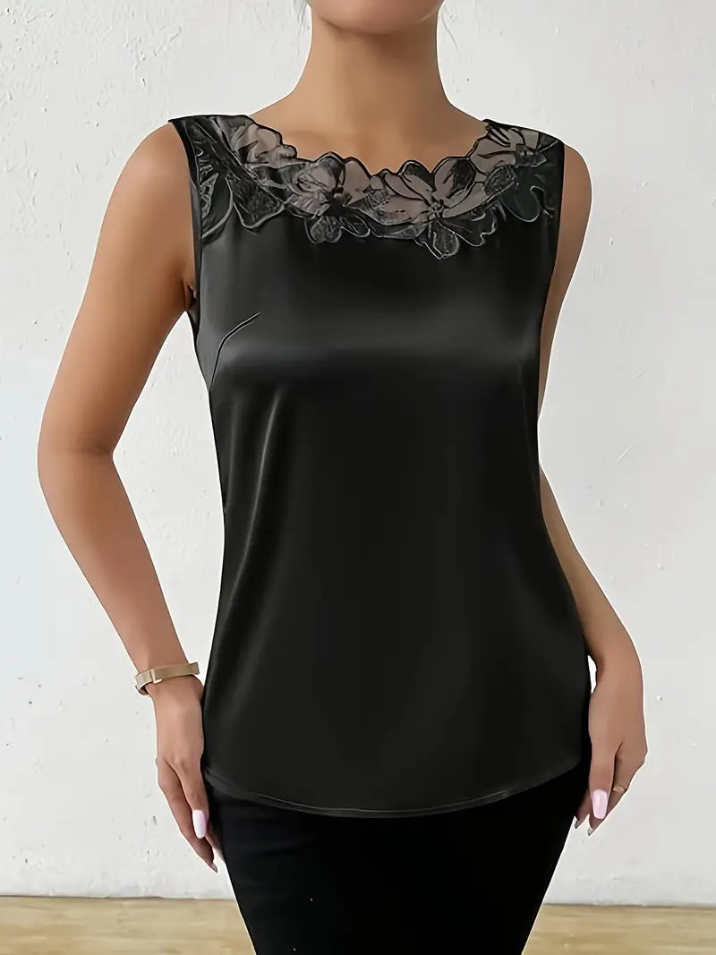 Drune | Satin Bluse Mit Blumendetail Für Damen