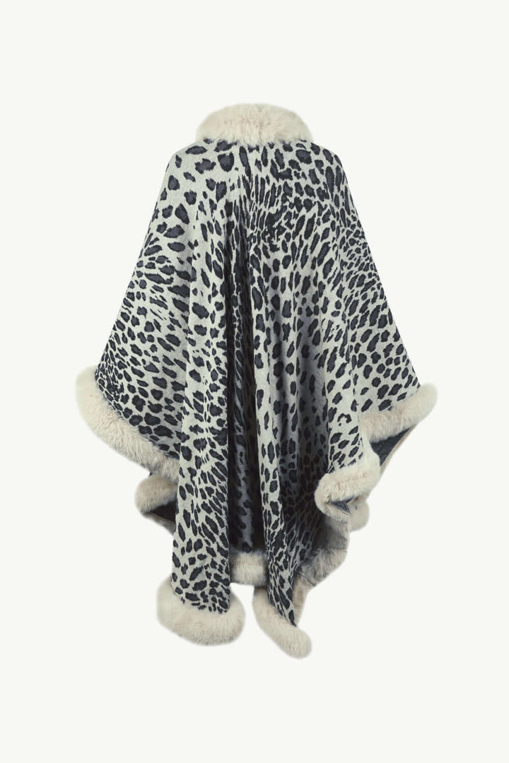 Drune | Leopardenmuster Offenes Poncho