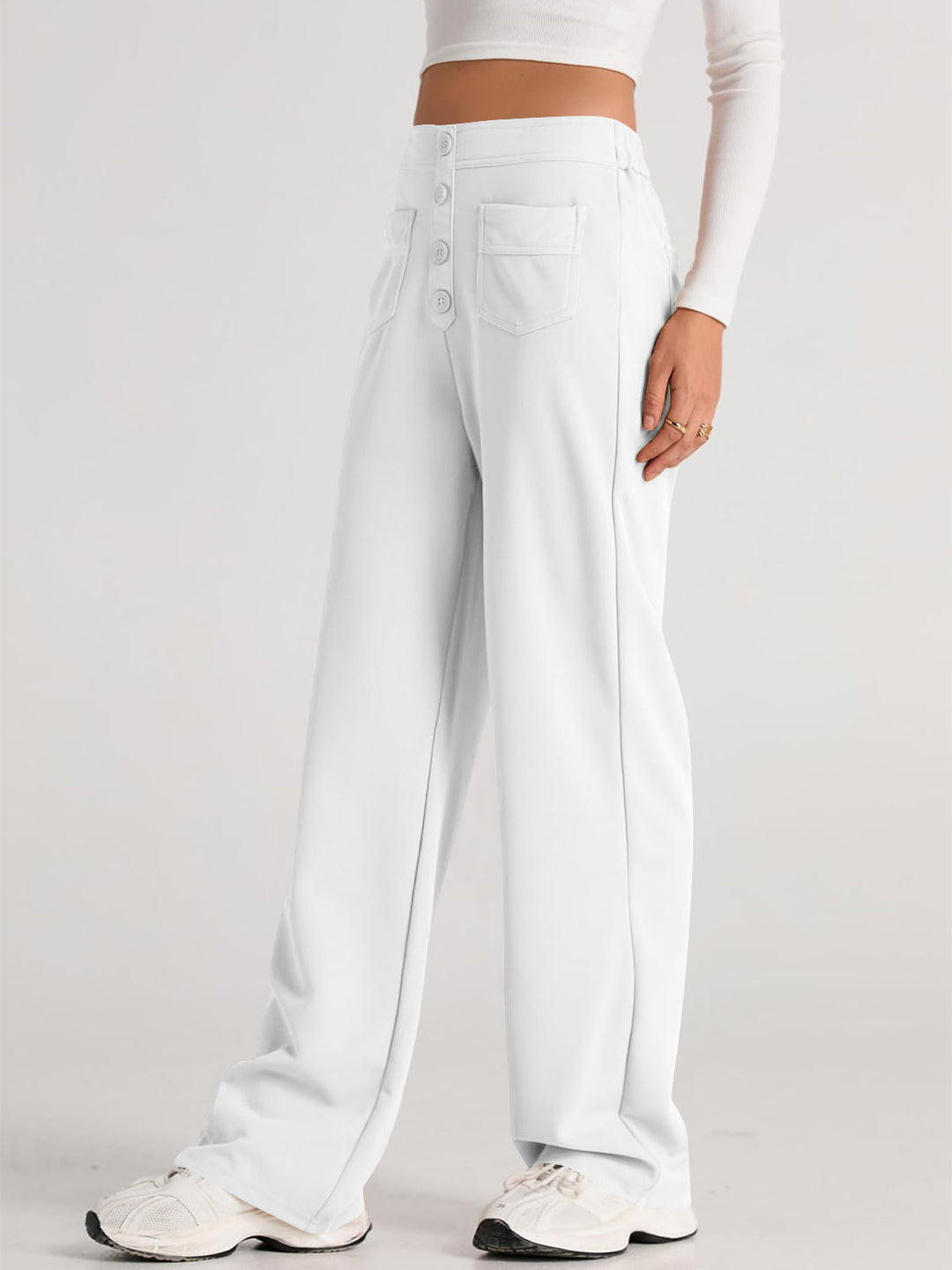 Drune | Taille Weite Hose Mit Taschen Elegant Und Komfortabel