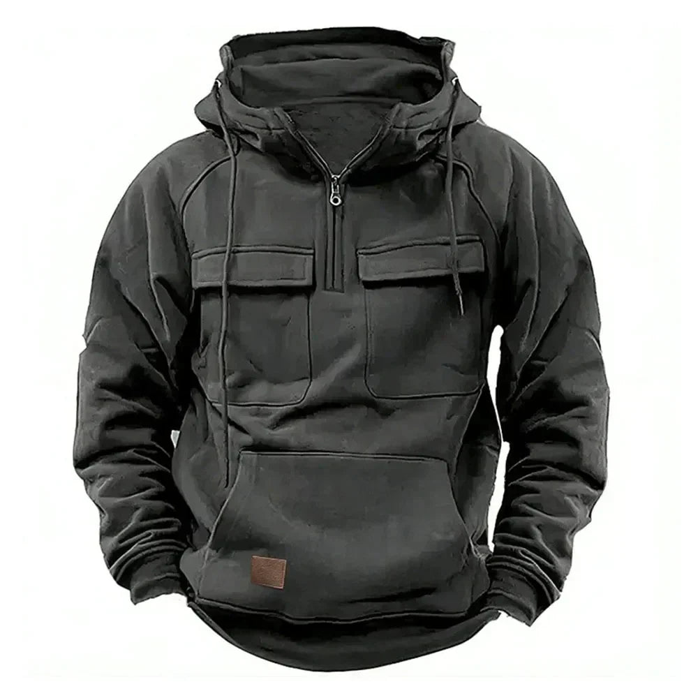 Drune | Warme Hoodie mit hallem Reißverschluss