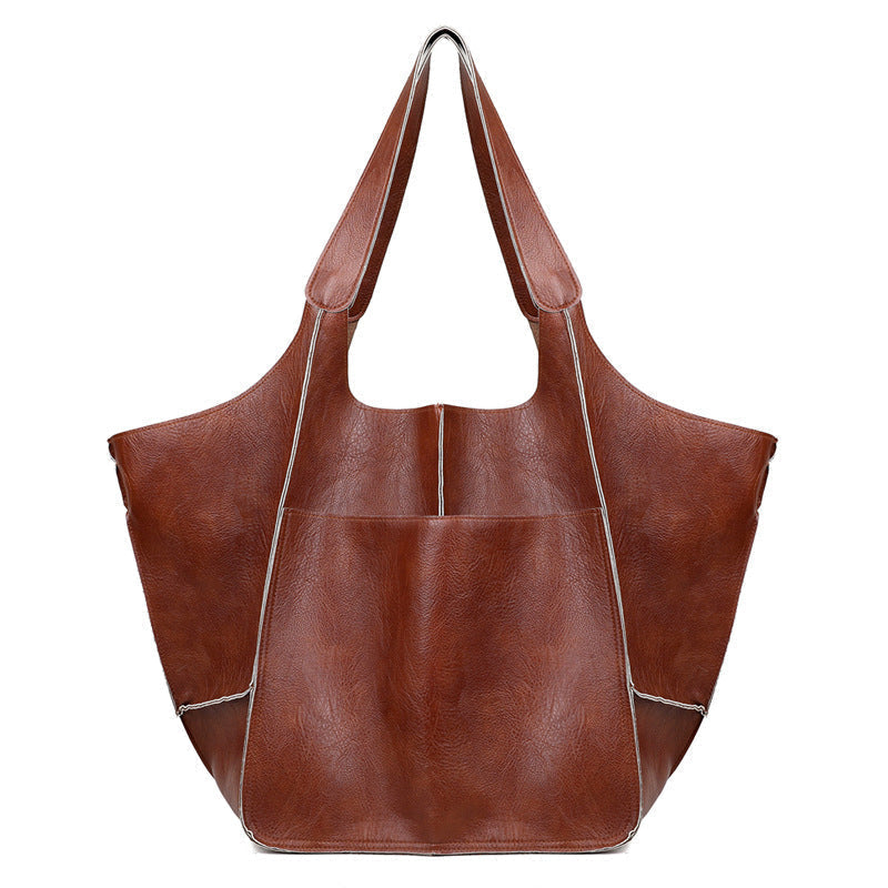 Drune | Überdimensionale Leder Schultertasche für Damen