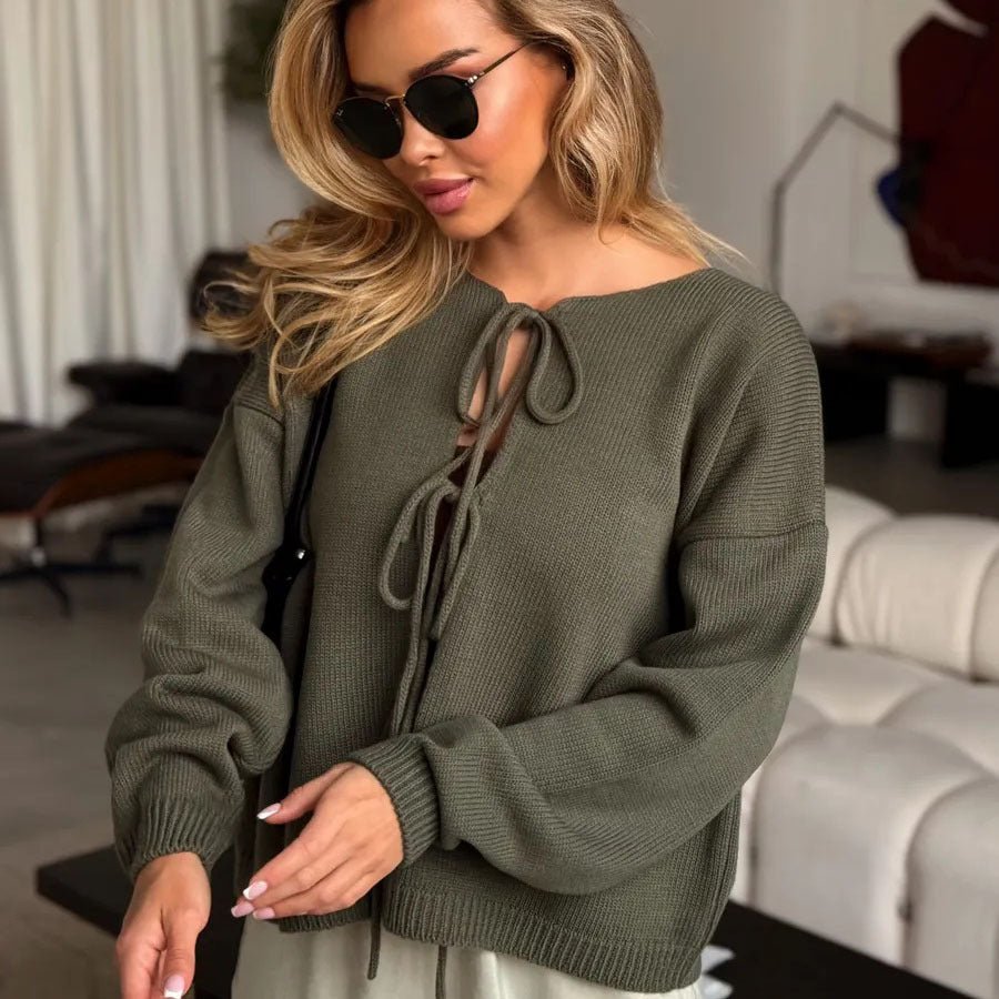 Drune | Stylish short cardigan with lacing