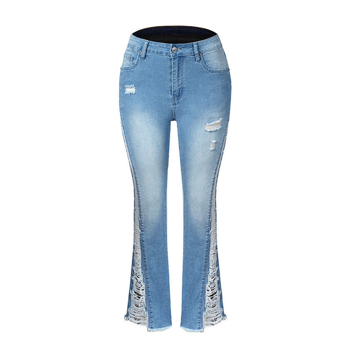 Drune Stretch Ripped Flare Jeans