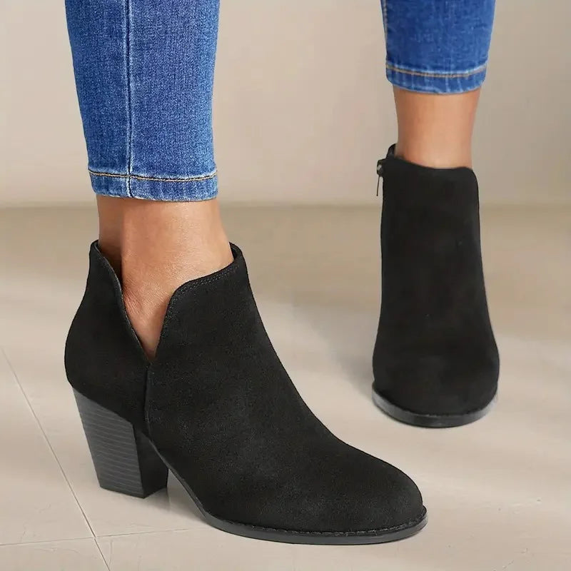 Drune | Damen Stiefeletten Mit Chunky Absatz
