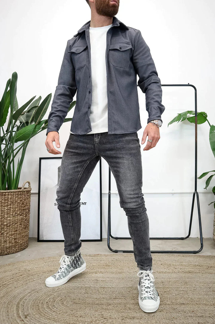 Drune | Premium-Jacke mit Knopfverschluss für Herren | Stylische und bequeme Jacke