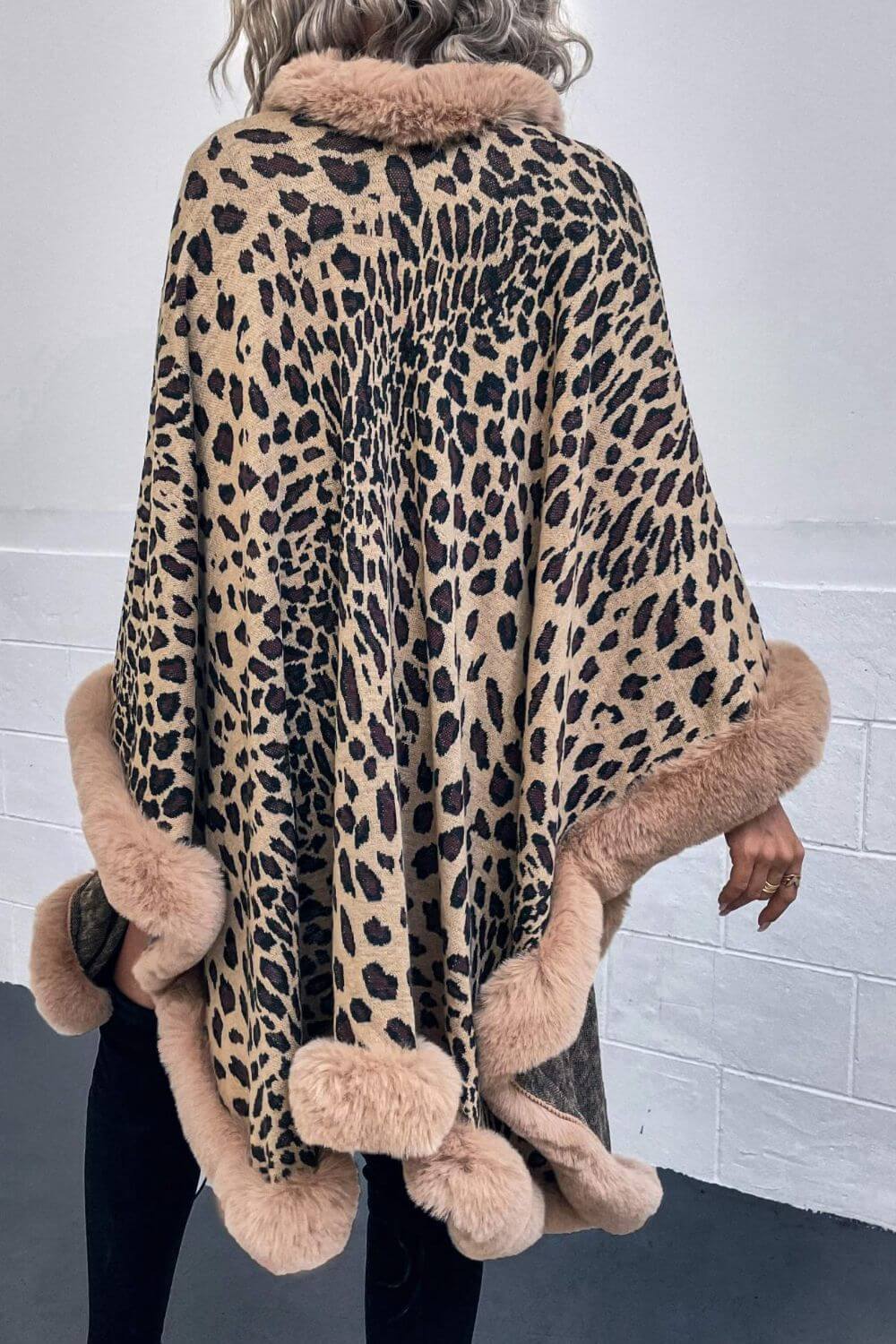 Drune | Leopardenmuster Offenes Poncho