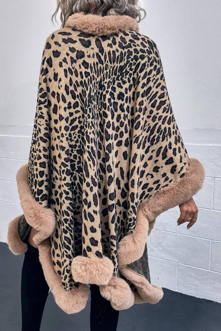 Drune | Leopardenmuster Offenes Poncho