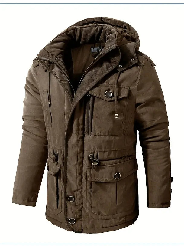 Drune | HerrenWinterjacke mit Kapuze und Taschen