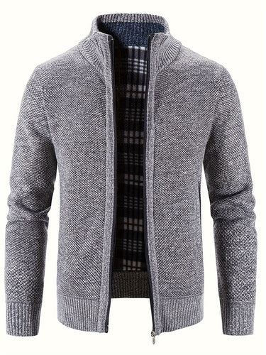 Drune | Zip Up Stehkragen Strickjacke