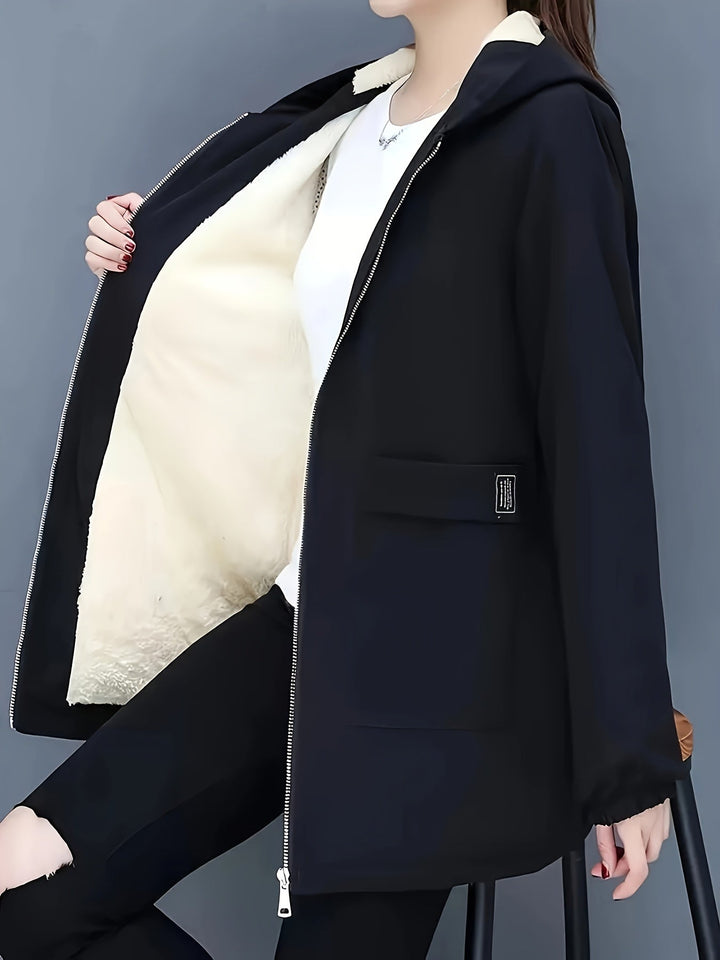 Drune | Kurze Fleece Winterjacke für Frauen - Perfekt für Wintertage