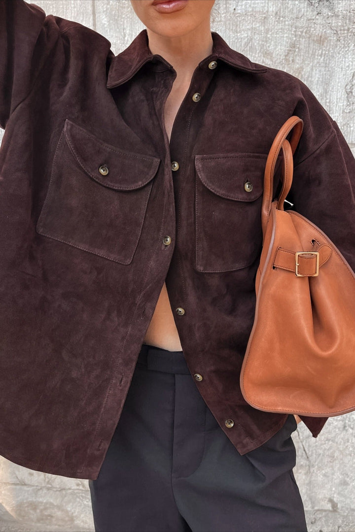 Drune | Locker Passform Wildlederjacke