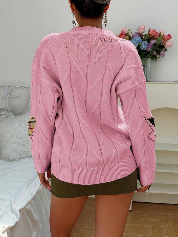 Drune | eleganter gestrickter Pullover mit Stickereien