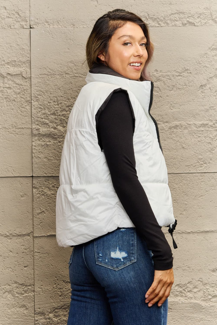 Drune | Zip-Up Drawstring Puffer Weste