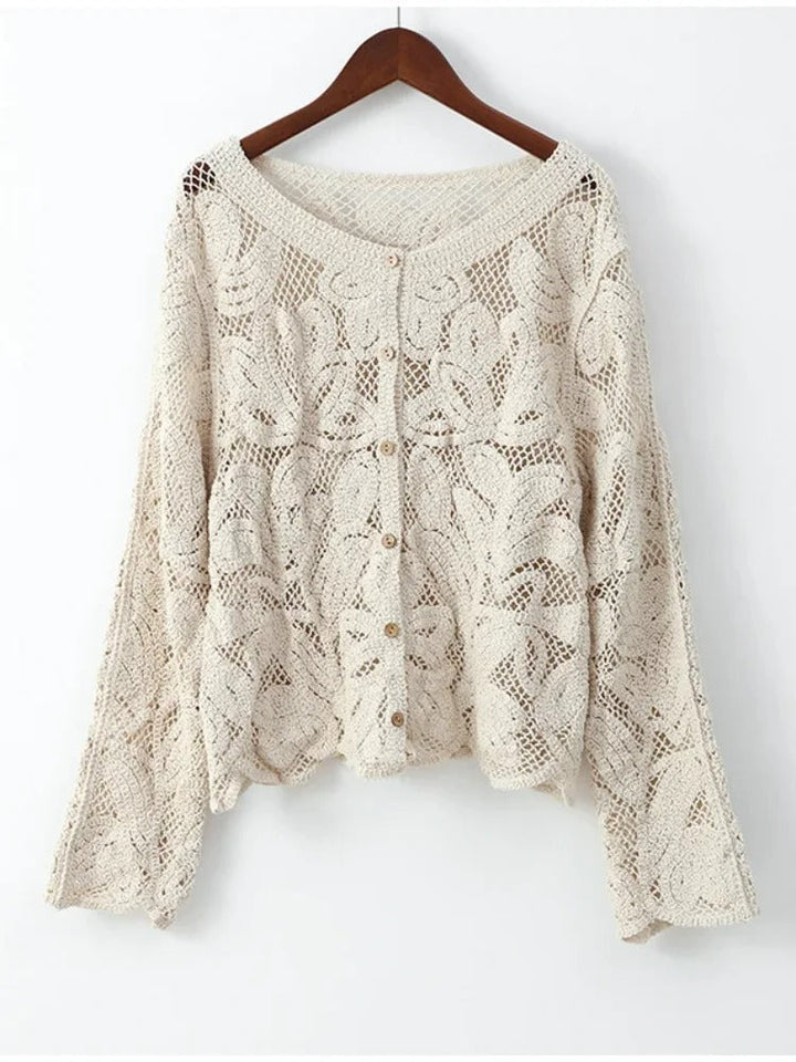 Drune | Handgehäkelte Strickjacke