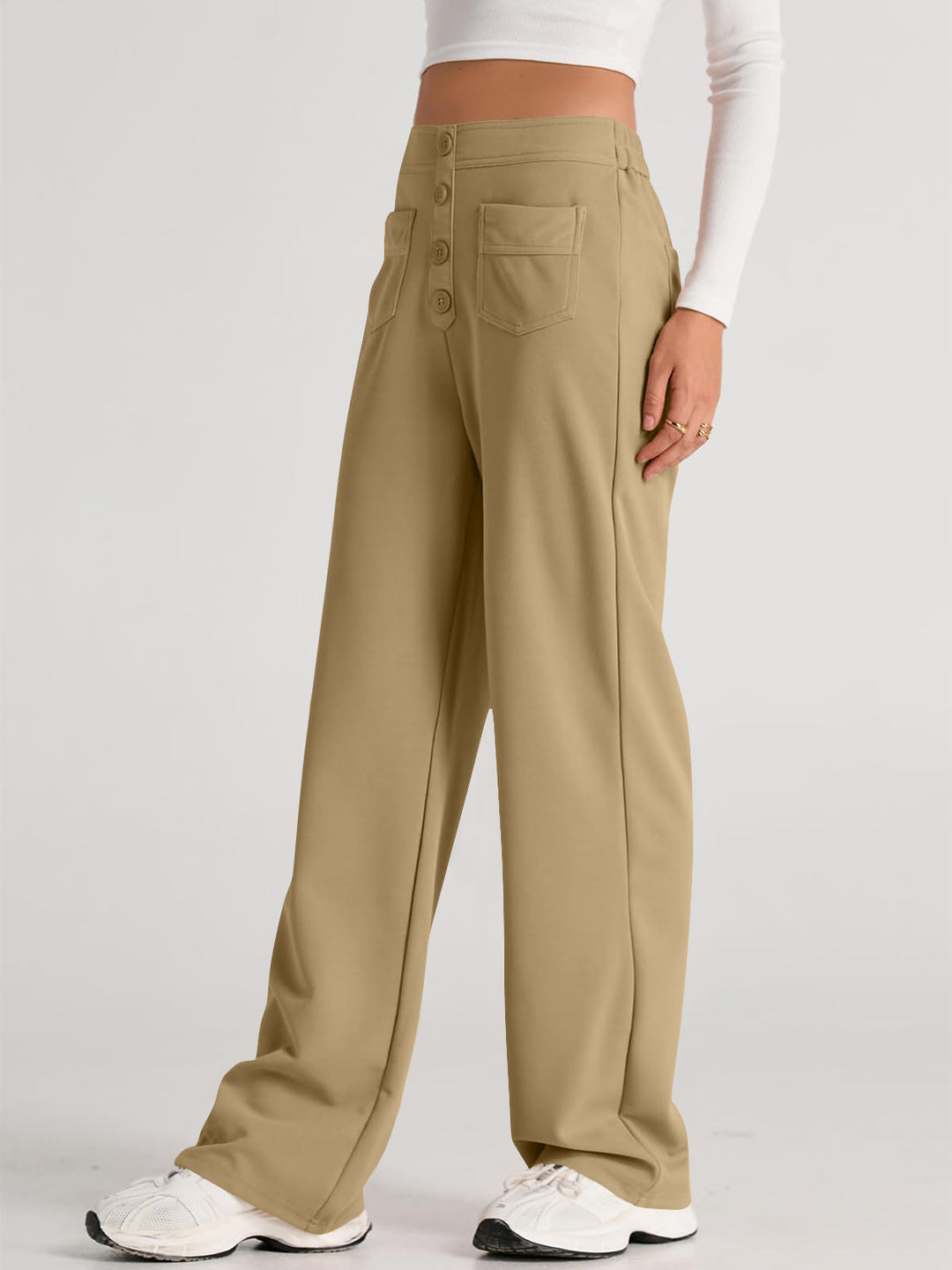 Drune | Taille Weite Hose Mit Taschen Elegant Und Komfortabel