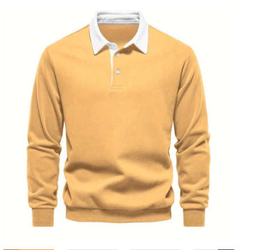 Drune | Elegantes Herren Langarm Polo Shirt Mit Klassischem Kragen