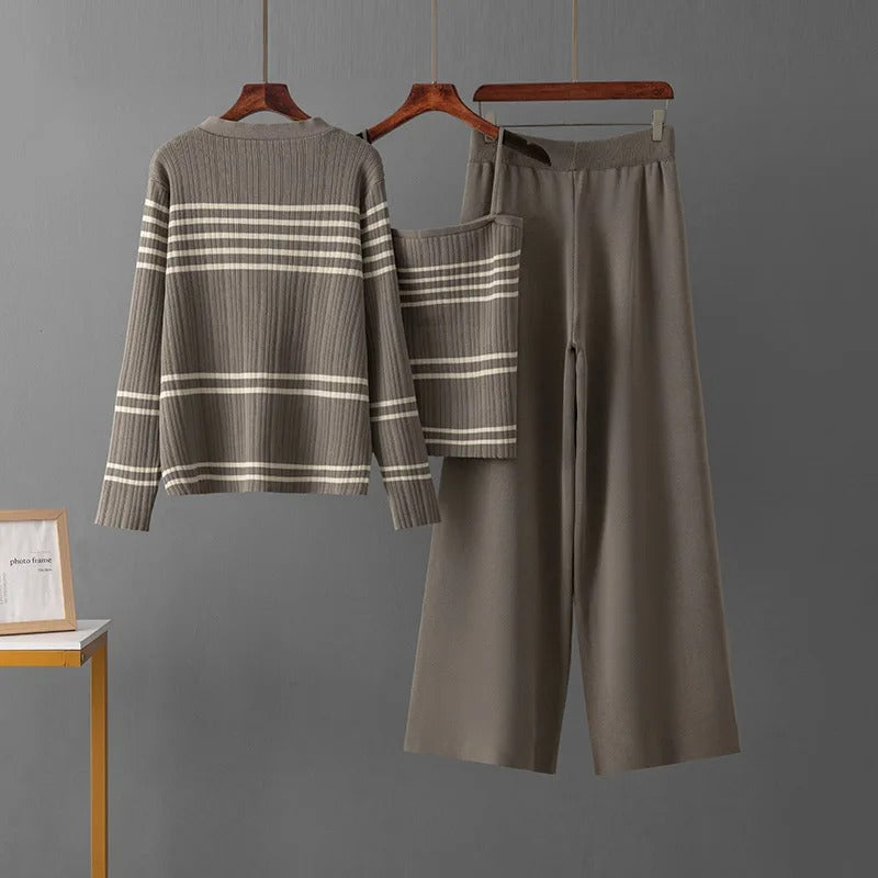 Drune | Bequemes Strickset Mit Streifen
