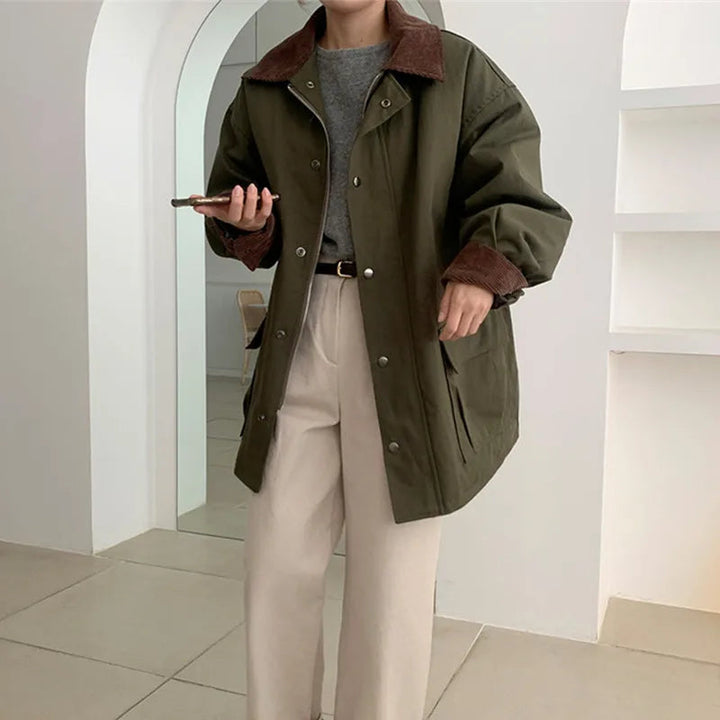 Drune | im Vintage-Stil mit Umlegekragen und großen Taschen