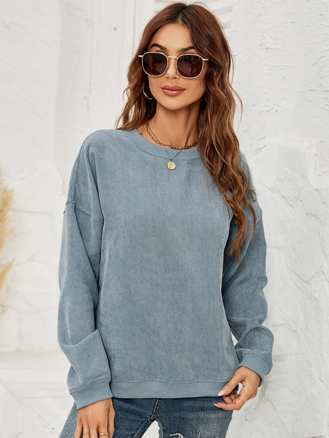 Drune | Cordpullover Sweatshirt für Damen