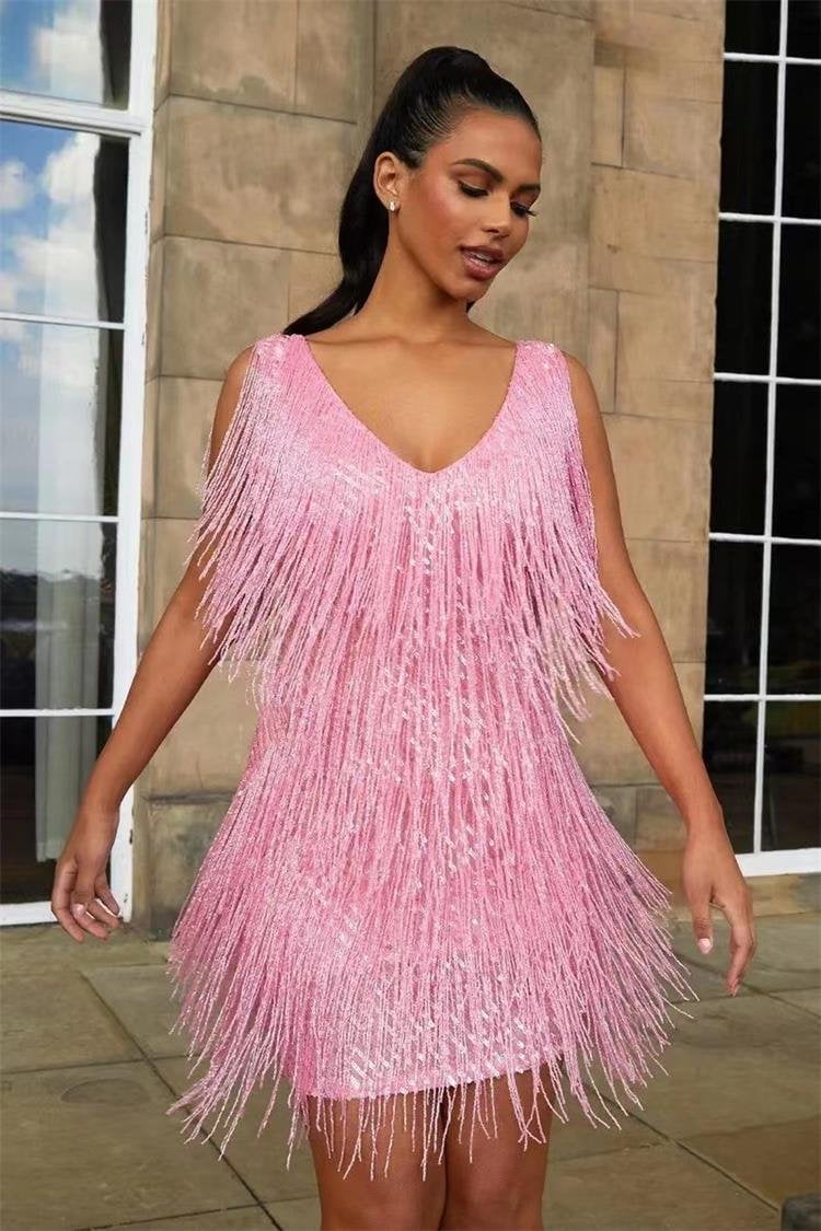 Drune | Slip Kleid - Verführerisches V-Ausschnitt Kleid für Einen Stilvollen Look