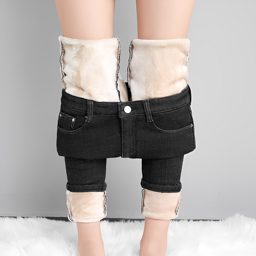 Drune | Dehnbare Warme Fleece-Jeans