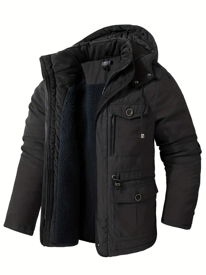 Drune | HerrenWinterjacke mit Kapuze und Taschen