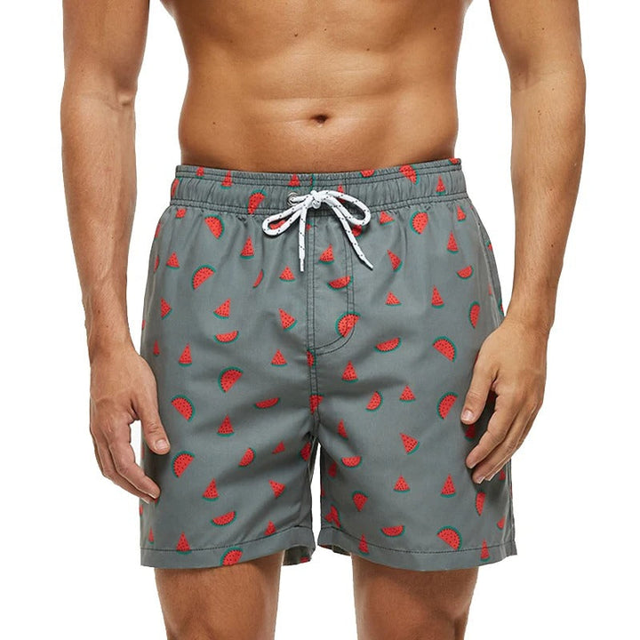Drune | Atmungsaktive Badeshorts mit Funky Print für Männer