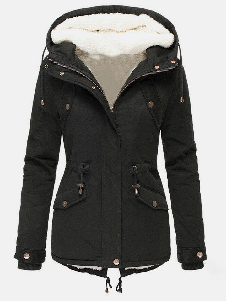 Drune | Fleecegefütterte Kapuzenparka - Verstellbare Taille - Warmer Wintermantel - Legere Oberbekleidung