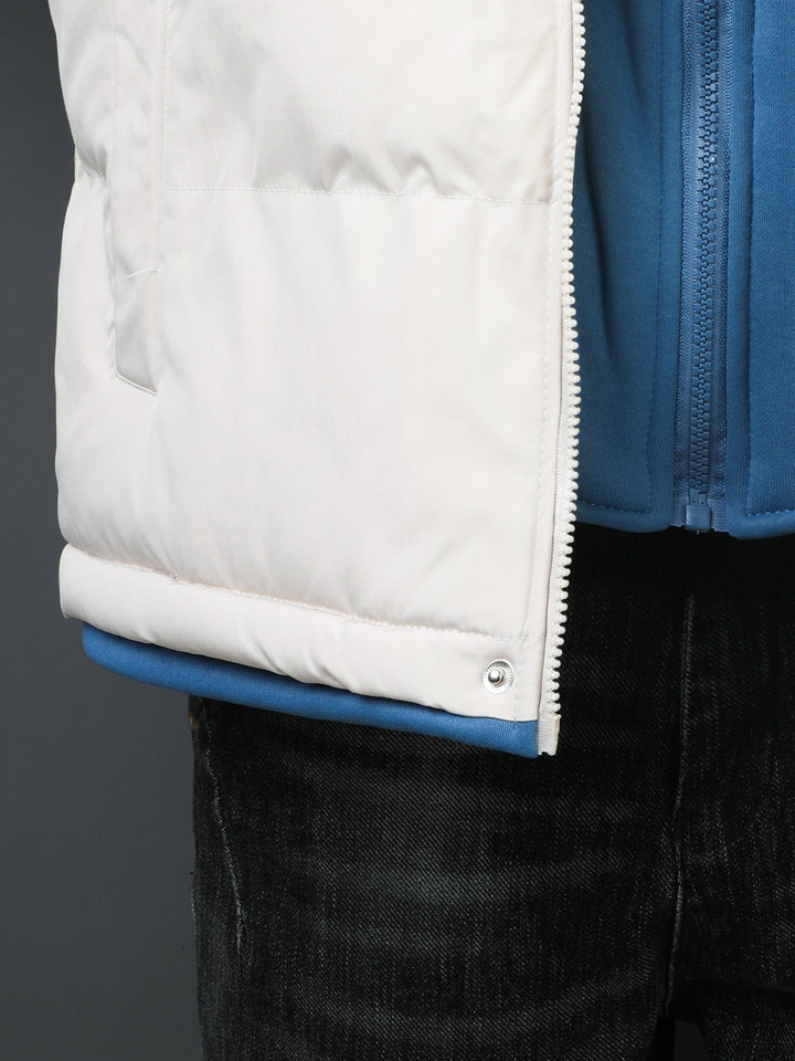 Drune | Falsche Zwei Teile Kapuzen Winterjacke Für Herren - Perfekt für Outdoor-Aktivitäten