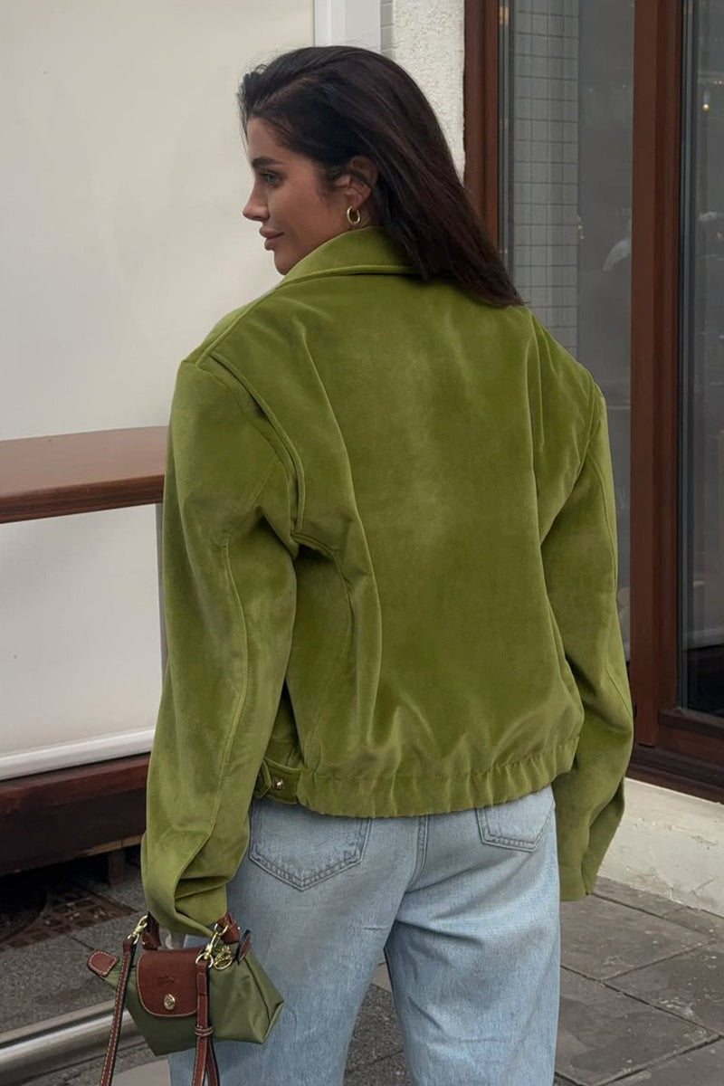 Drune | Samt Baseball Stil Jacke