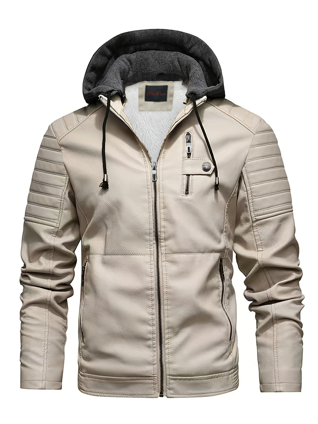 Drune | Modische Winddichte Lederjacke
