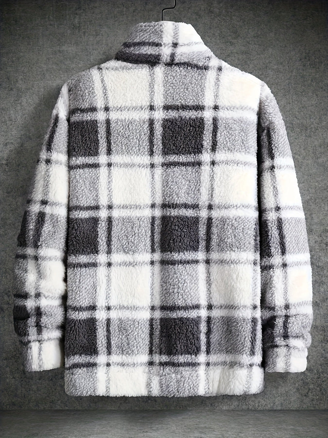 Drune | Flanelljacke mit Karomuster und Knopfverschluss Polyesterfleece Warm und Modern