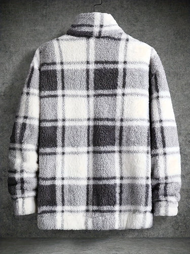 Drune | Flanelljacke mit Karomuster und Knopfverschluss Polyesterfleece Warm und Modern